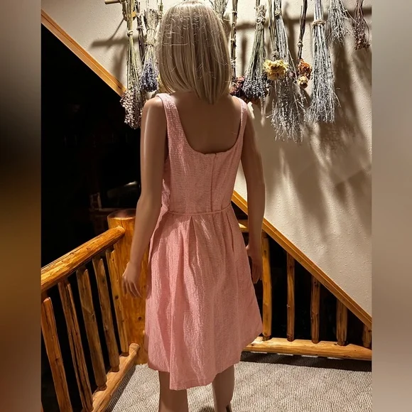 Pappagallo Pink Scoop Neck Sleeveless Dress sz 12 - Picture 3 of 6